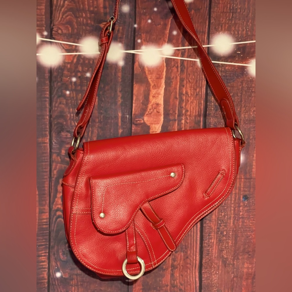 Vintage red western gun bag